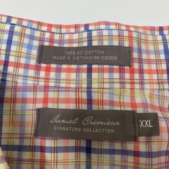 Daniel Cremieux Shirt Mens 2XL XXL Signature Collection Plaid Button Down Collar - Picture 4 of 9